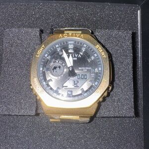 Activa X Invicta Digital Unisex Watch - 45.5mm, Gold